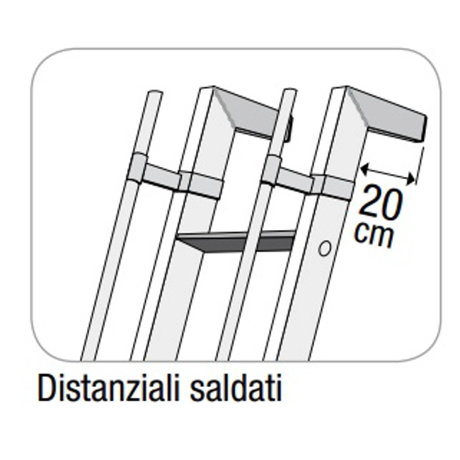 Vendita online Coppia distanziali saldati per scale S15